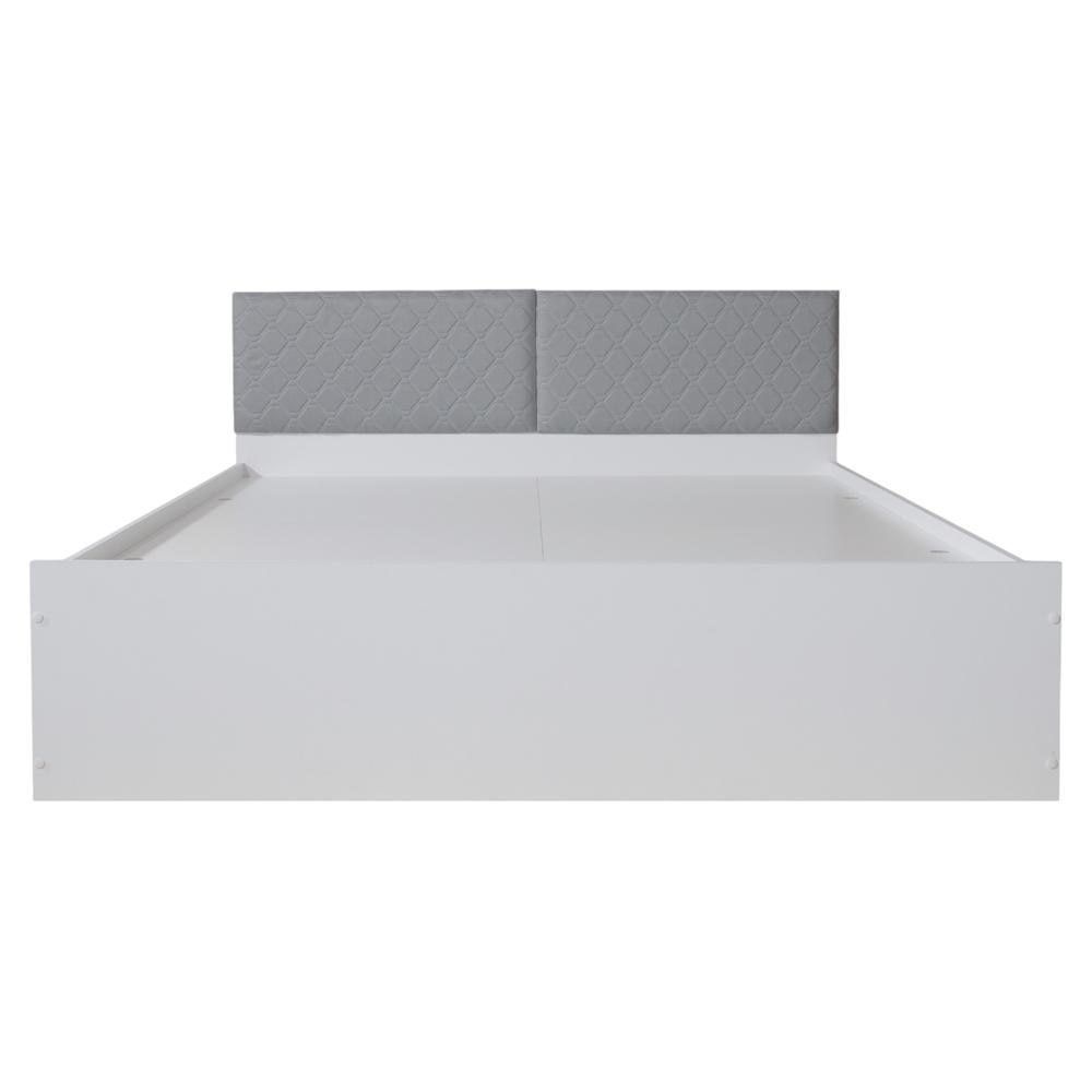 Nakuru Engineered Wood Queen Size Bed In White Finish