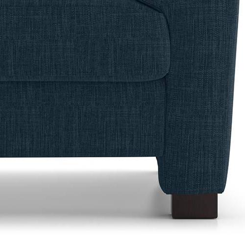 Farina Premium 3 Seater Fabric Sofa in Indigo Blue Colour