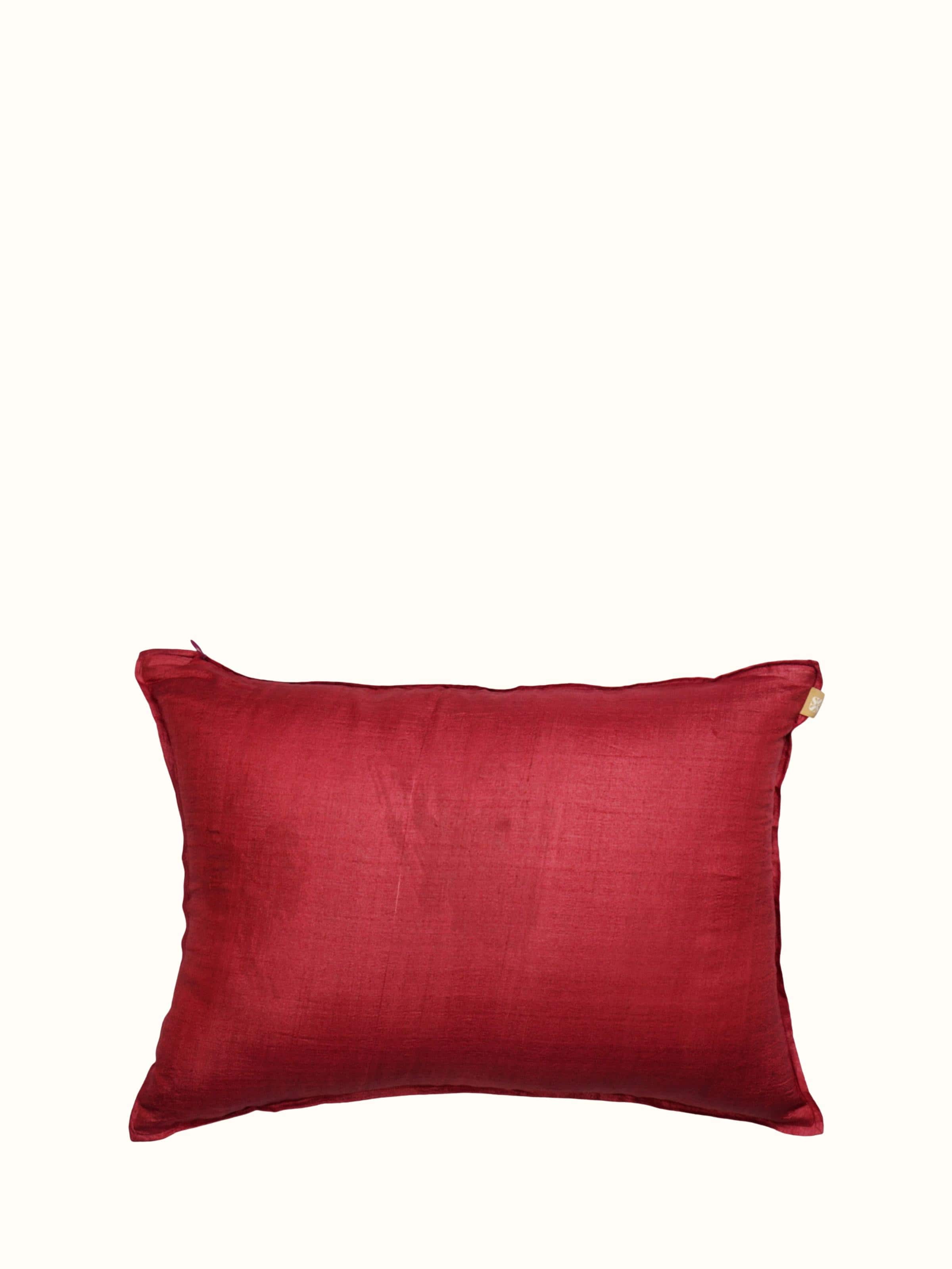 Riten Black Hand Embroidery Kantha Cushion Cover