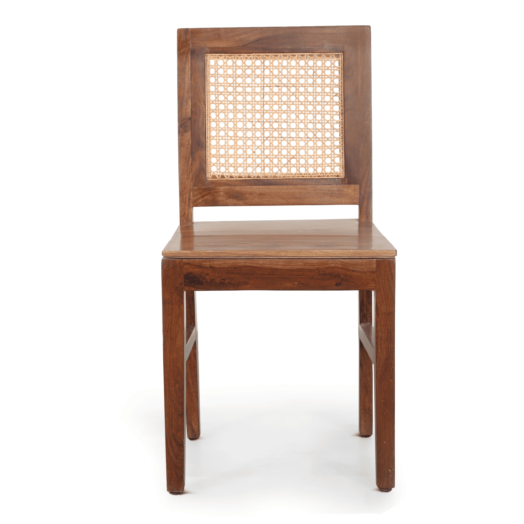 Globally Indian Sheesham Wood 6 Seater Dining Table Set With 6 Cane Backrest  Solid Wood Chair