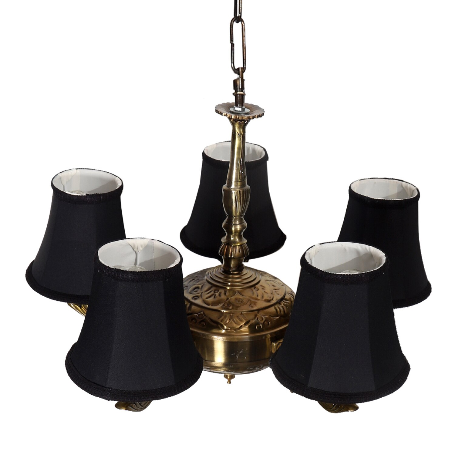 Devansh Gold Wall Mounted Lamp With Black Cotton Shade