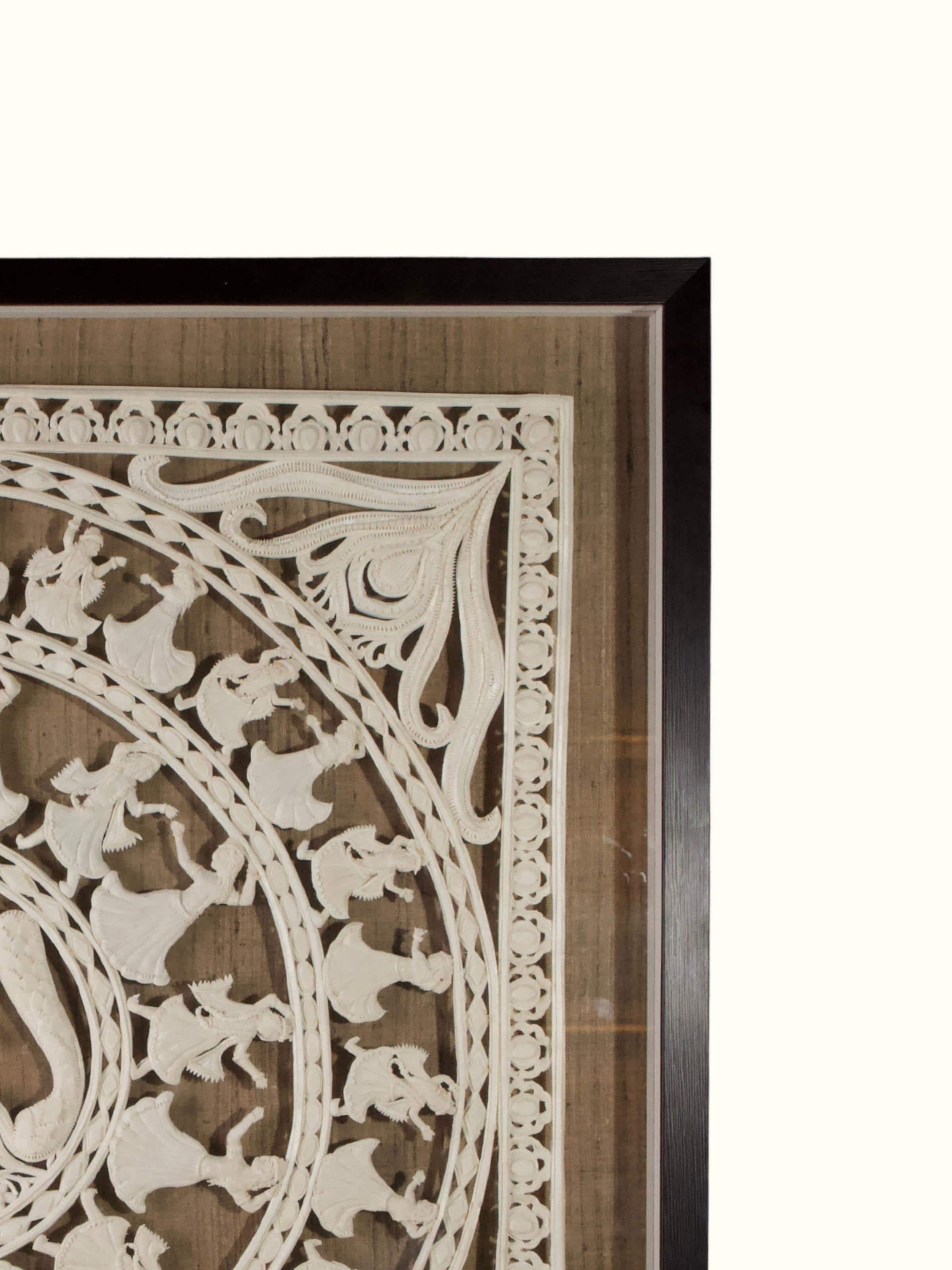 Rasleela Sholapith Wall Hanging