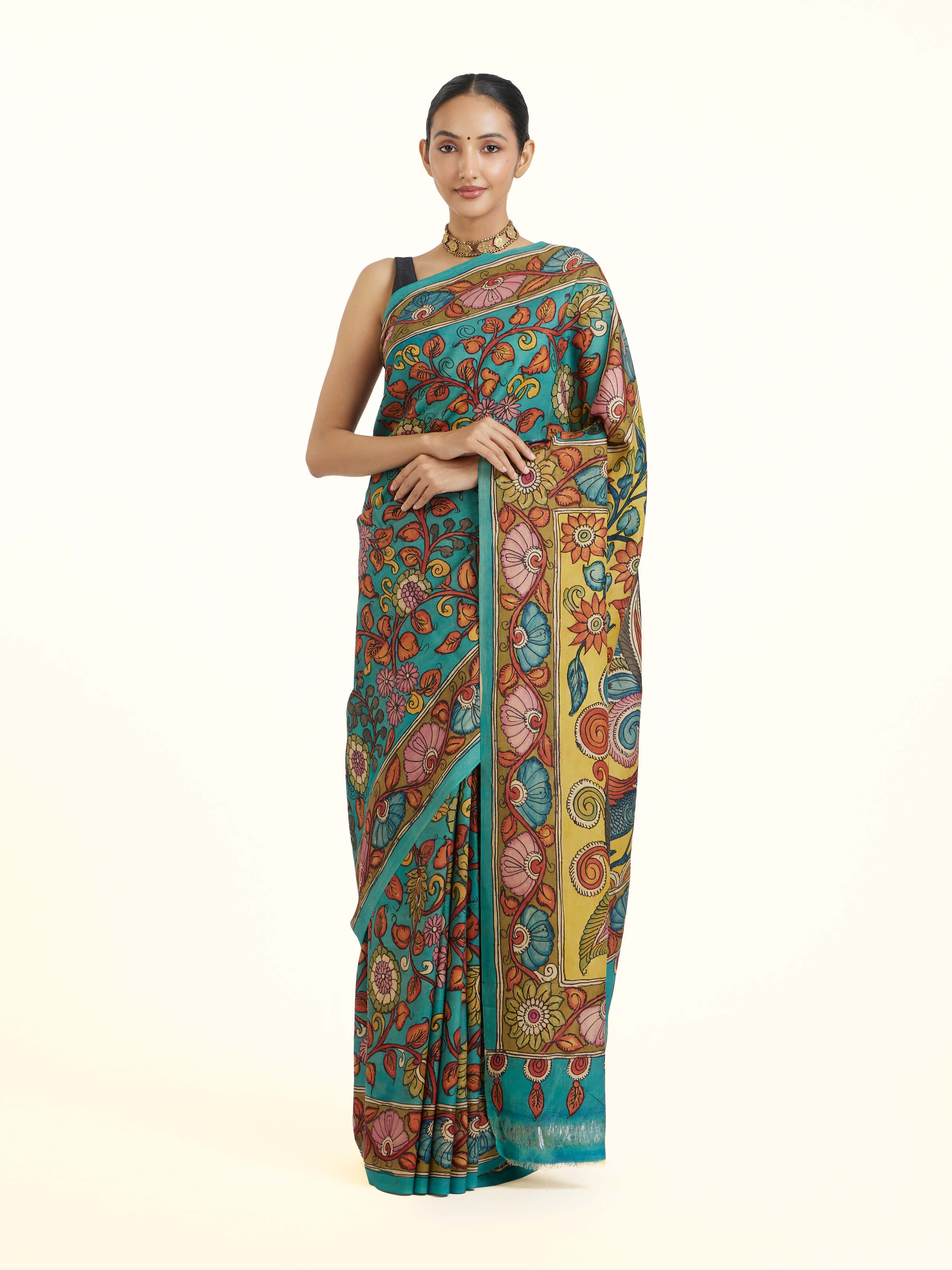 Kalamkari Mulberry Silk Saree