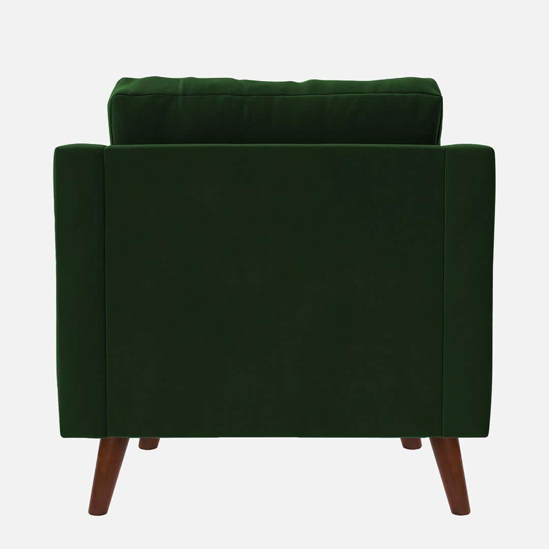Reiti Velvet 1 Seater Sofa in Green Colour