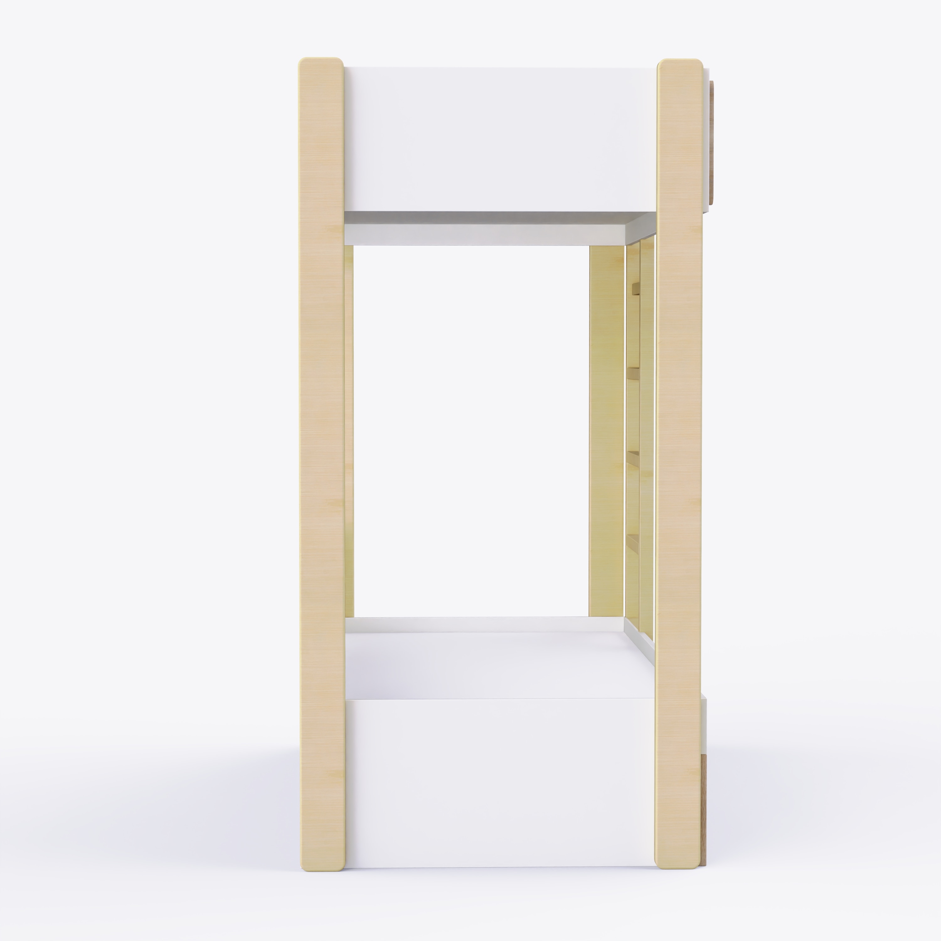 Pine Tree Single Size Bunk Bed In White & Oak Colour