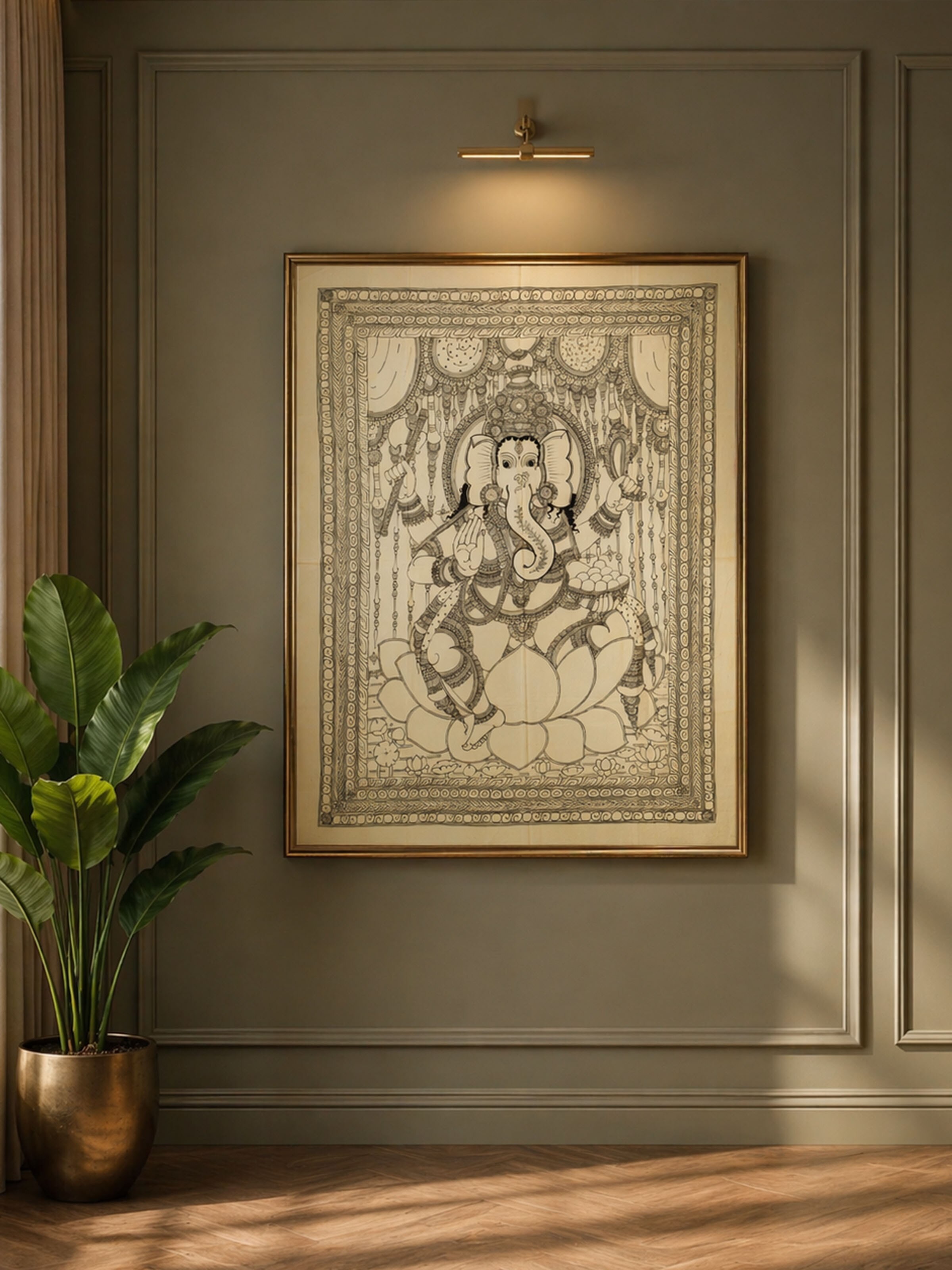 Ganesha Kalamkari Painting