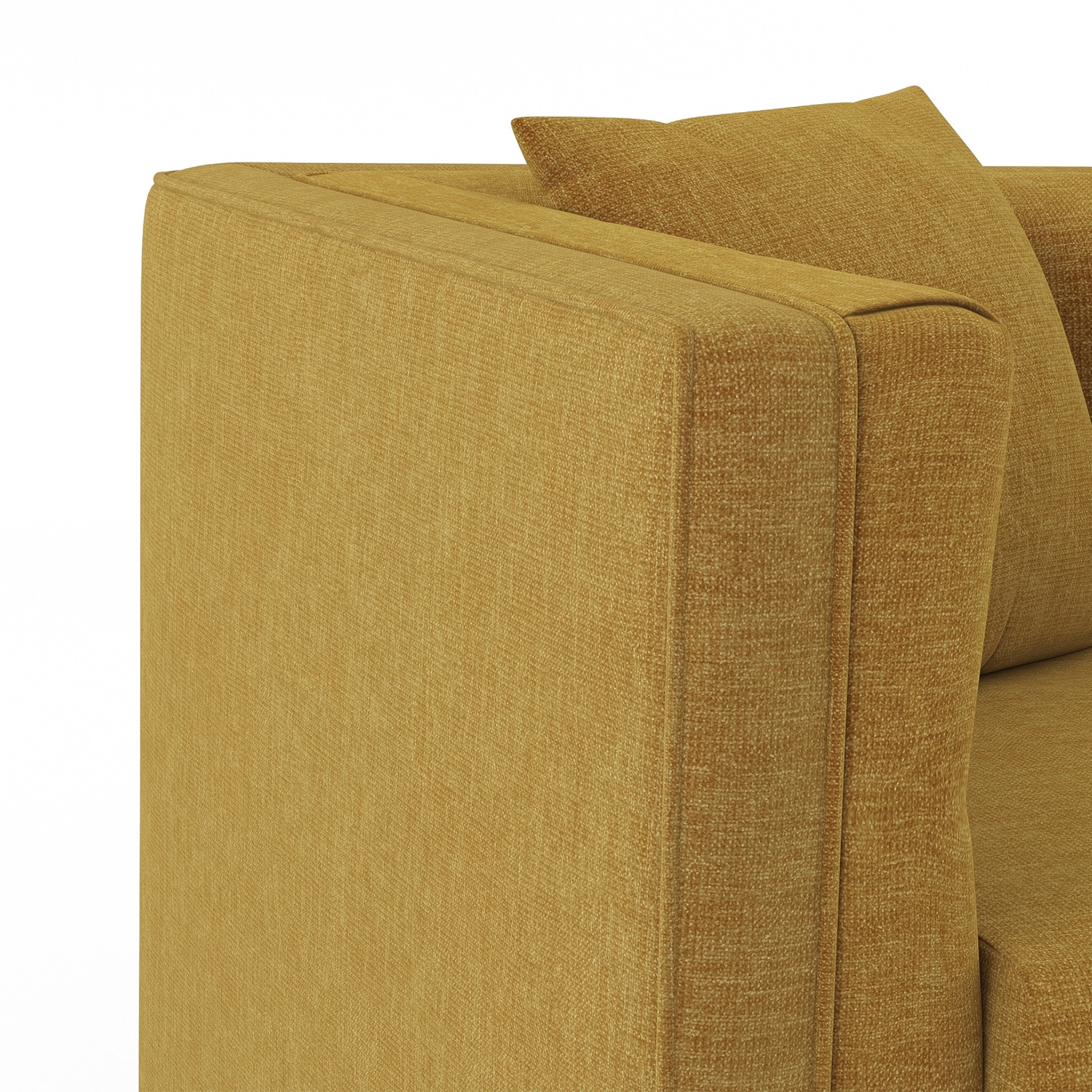 Windsor 1 Seater Seater Fabric Sofa (Colour: Ochre)