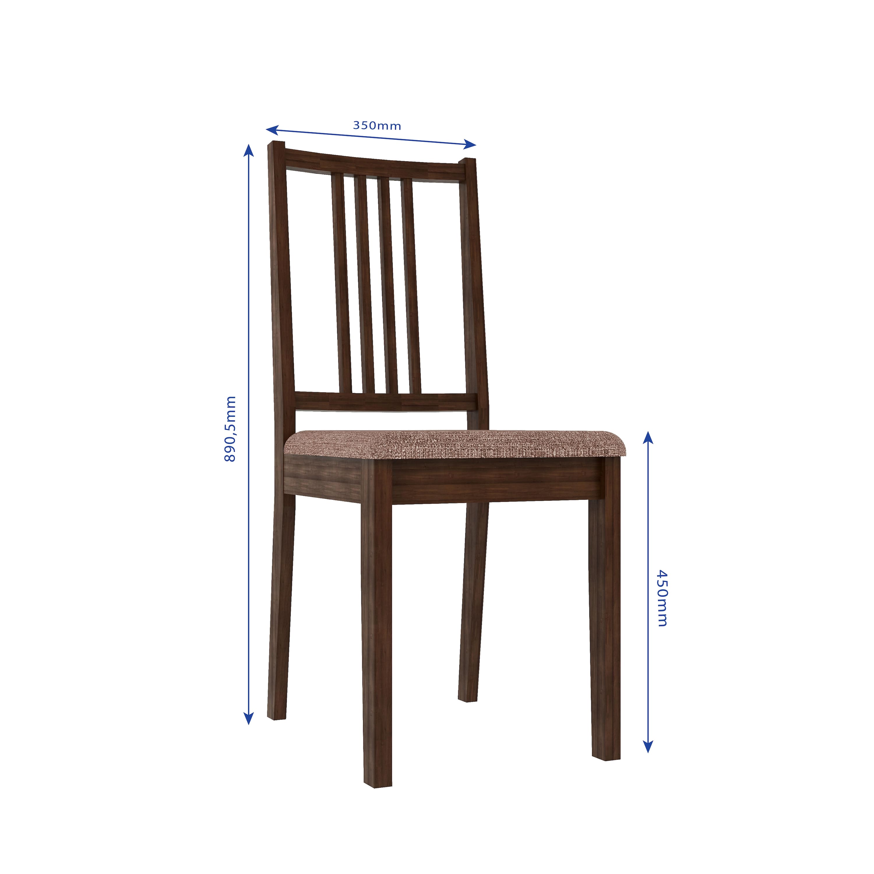 Monterey 6 Seater Dining Set with 1 Bench and 4 Chairs (Rubberwood, Dark Cappuccino Finish)