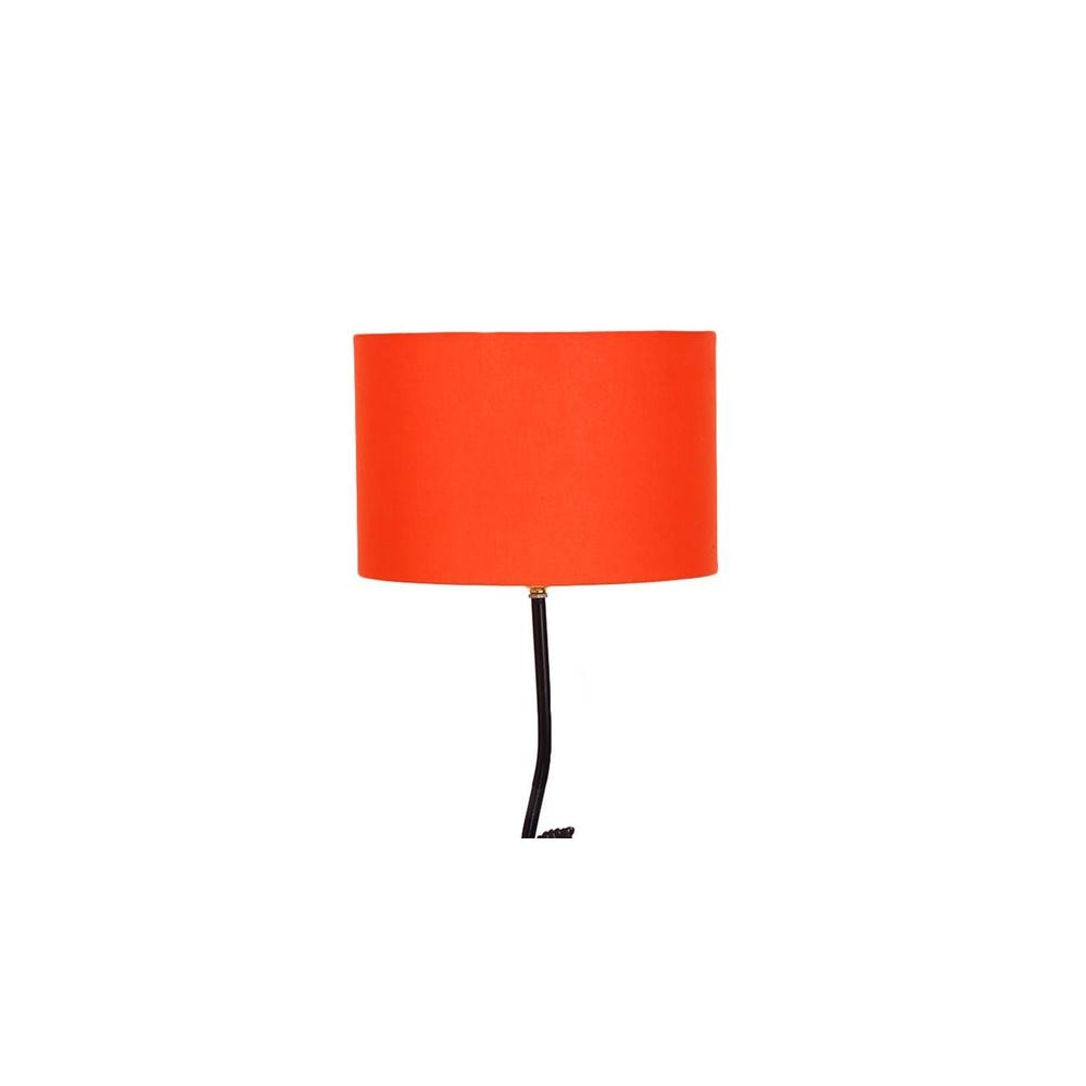 Ewan Orange Cotton Shade Floor Lamp