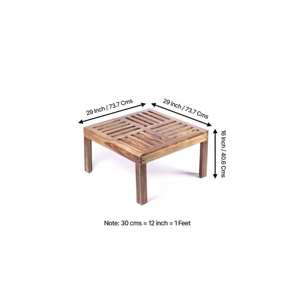 Sydney Sheesham Wood Coffee Table In Teak Finish