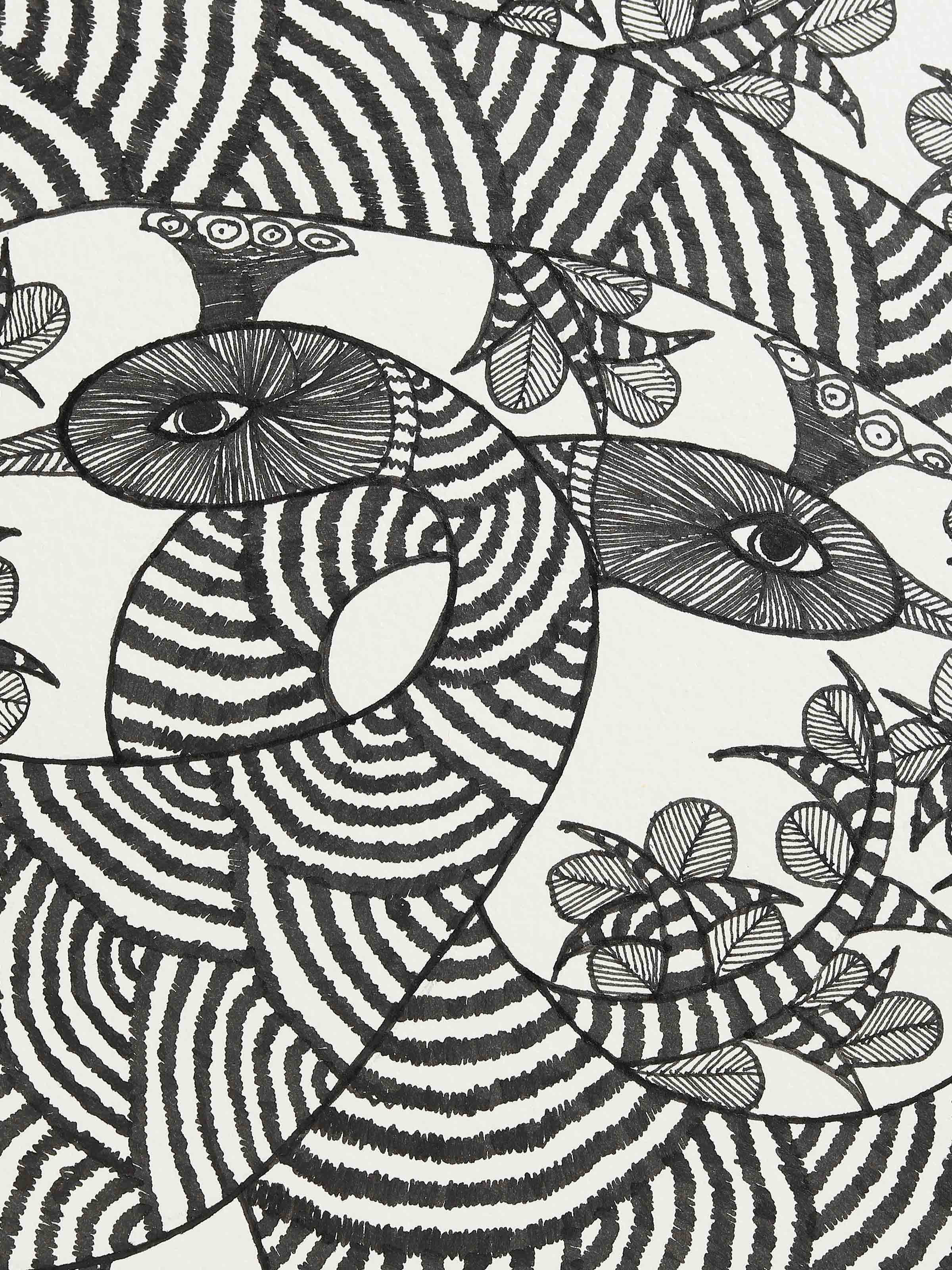 Silent Conversation Gond Art