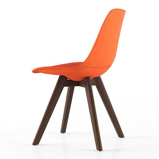 Pashe Fabric Accent Chair in Rust Colour