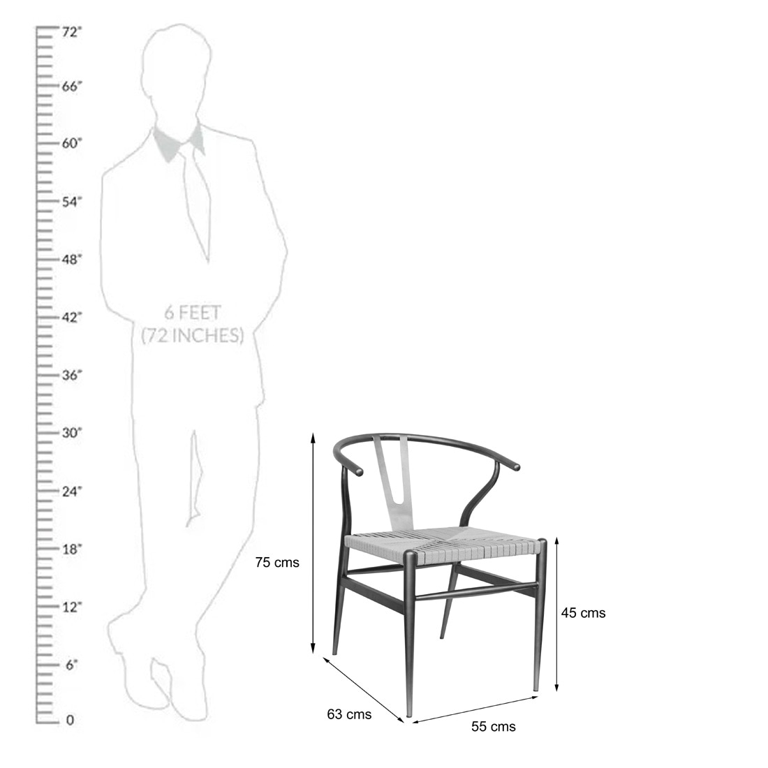 Sigma Wishbone Table Set with 1 Table and 2 Chairs in Ivory White