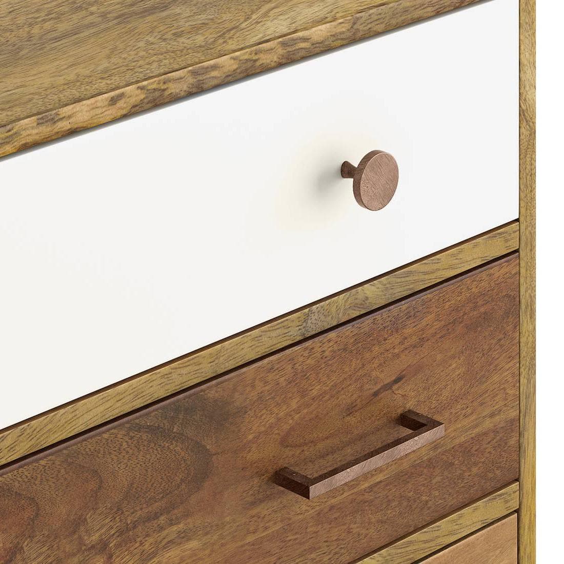 Dasteen Solid Wood Chest of 6 Drawers in Semi Gloss Finish