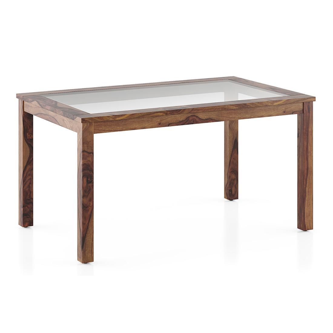 Floyd 6 Seater Dining Table Glass Top With Set Of 6 Zella Dining Chair