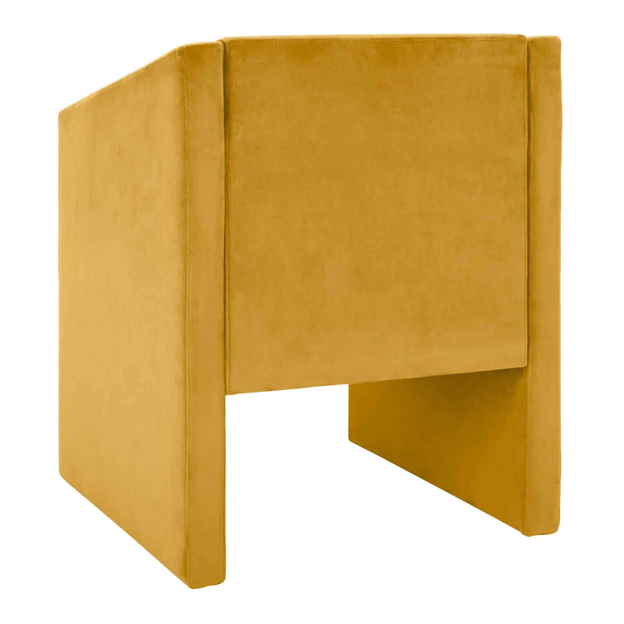 Shuntina Accent Velvet Chair in Yellow Colour