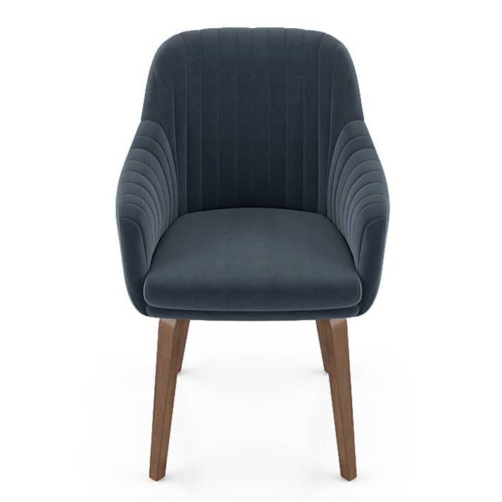 Rochelle Lounge Chair in Marengo Grey Velvet Colour