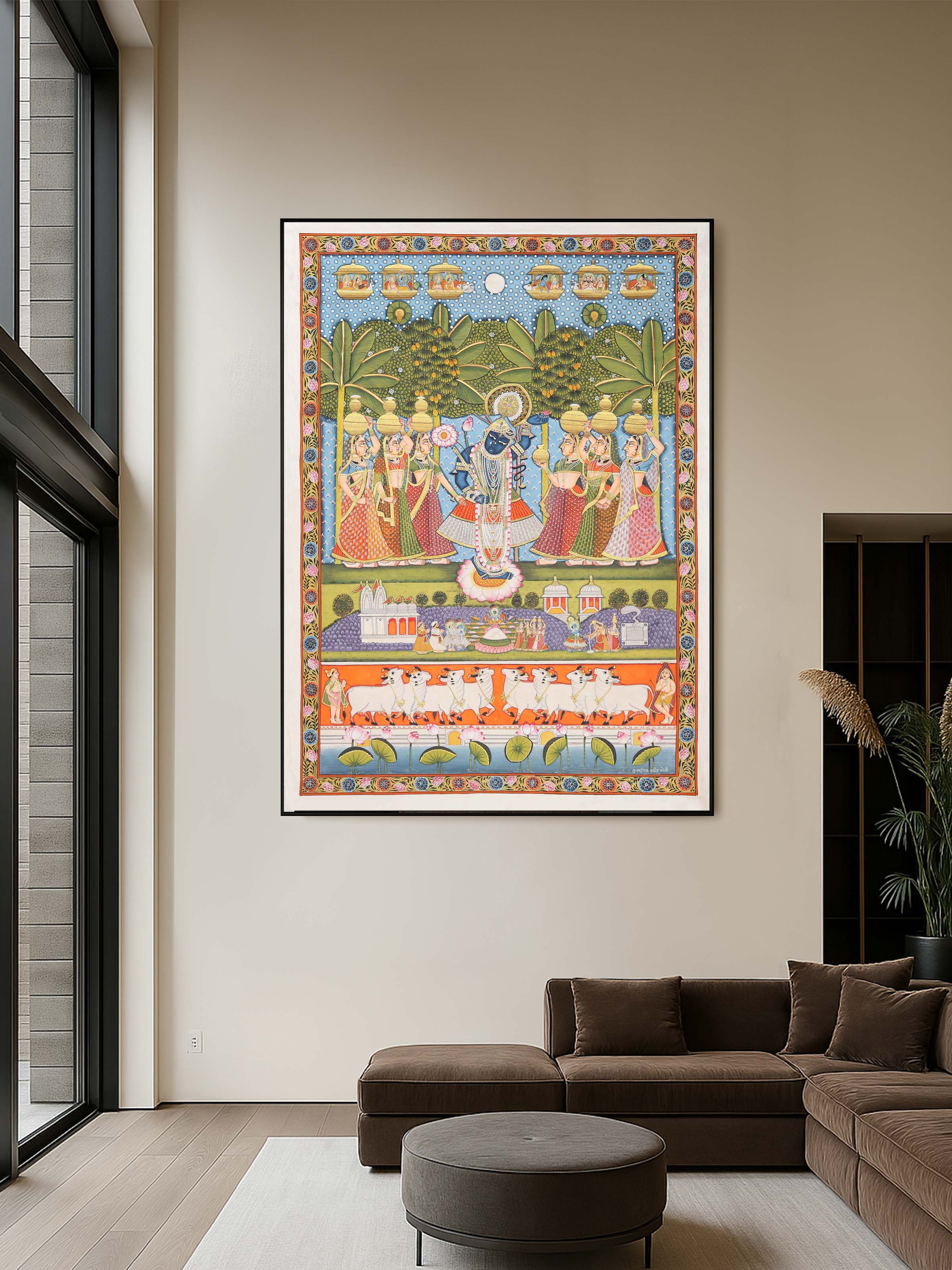 Dancing Shrinathji Pichwai Painting