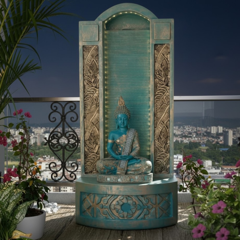 Aquagold Fiber Glass Slate Ganesha Indoor Water Fountain