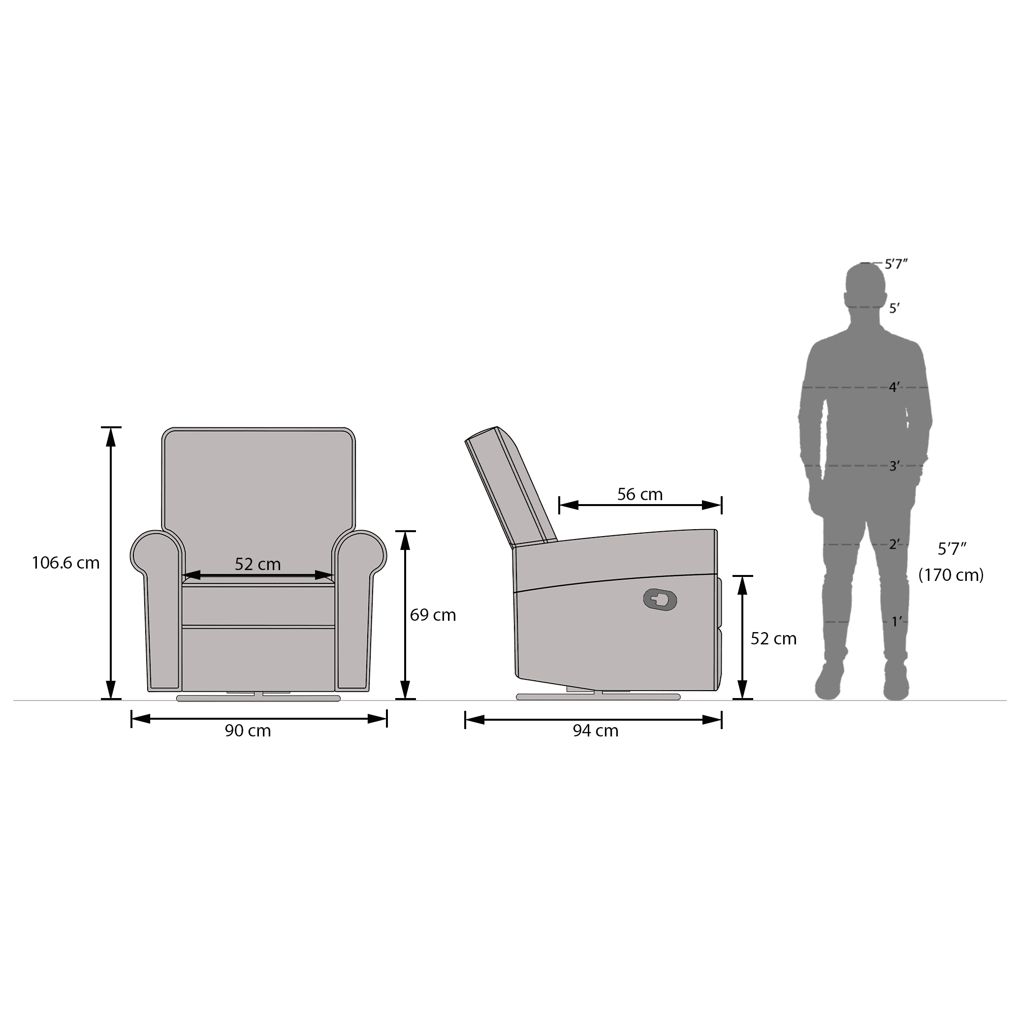 Diaz Rocker Swivel Recliner