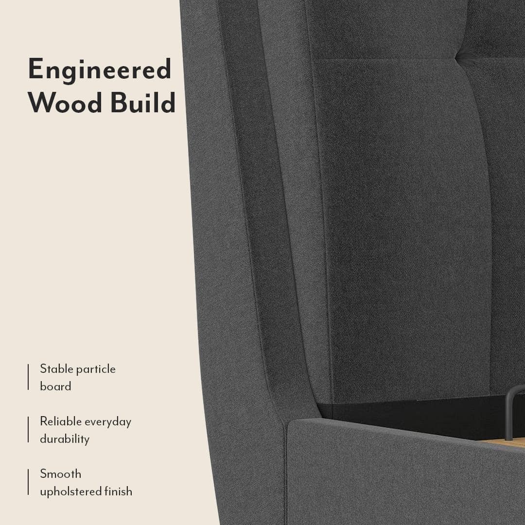 Bornholm Upholstered Storage Bed In Hydraulic in King Size with Urban Grey Colour