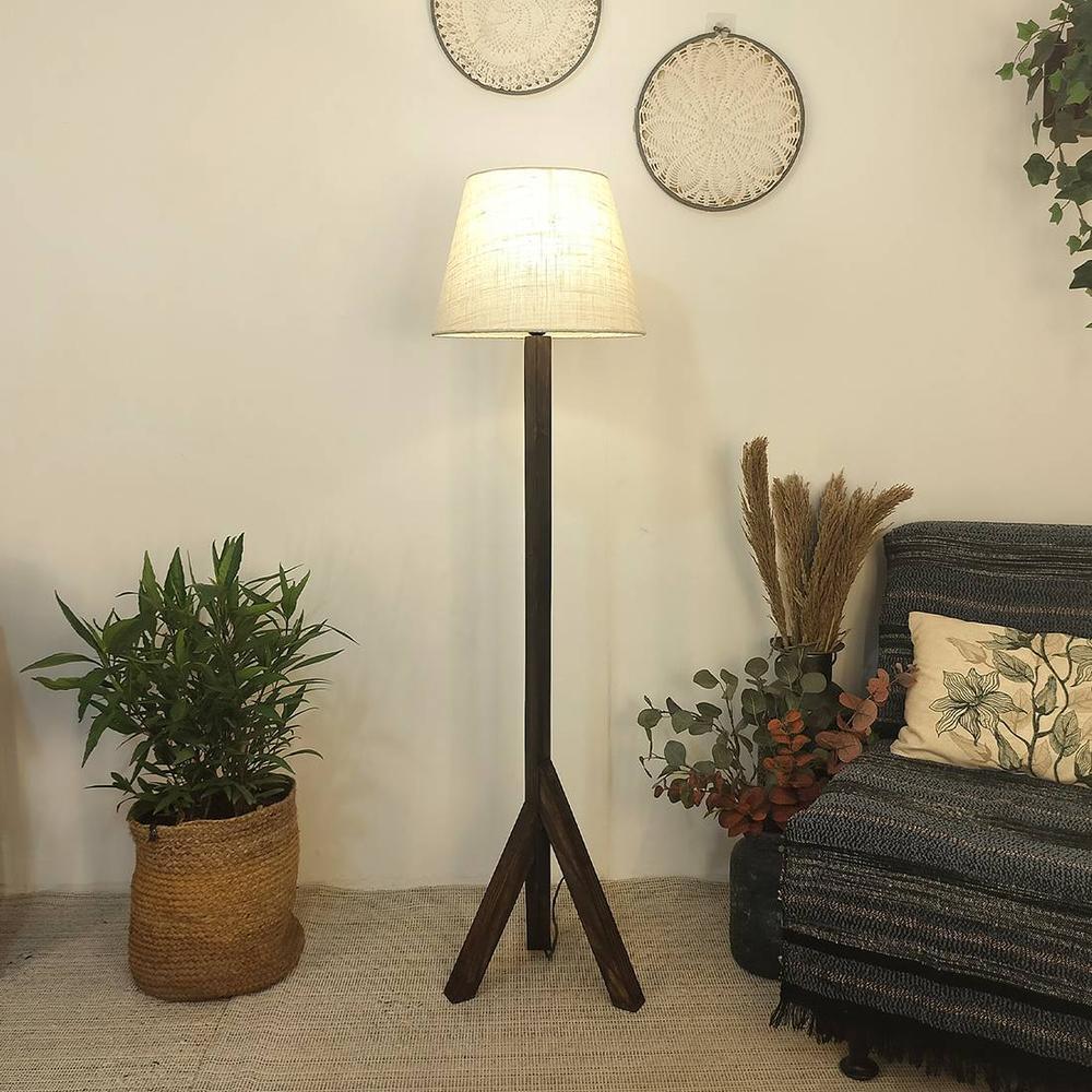 Trinca Beige Jute Floor Lamp with Beige Jute Base