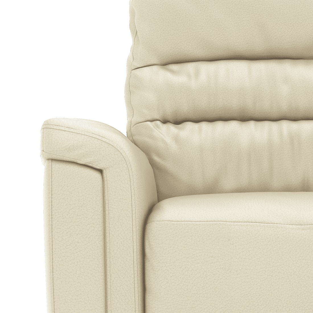 Marlowe Single Seater Motorised Recliner in Ancient Ivory Cream Leatherette Colour