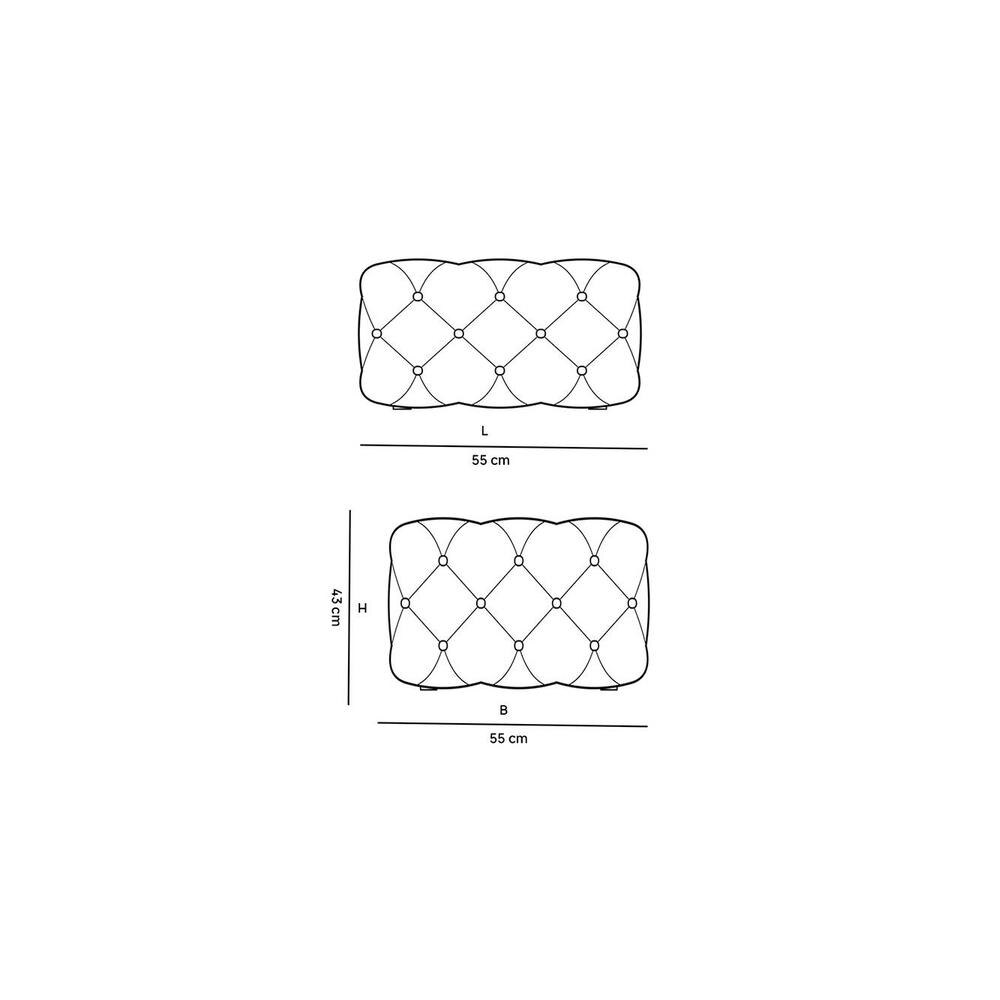 Winston Ottoman Color in Navy Blue