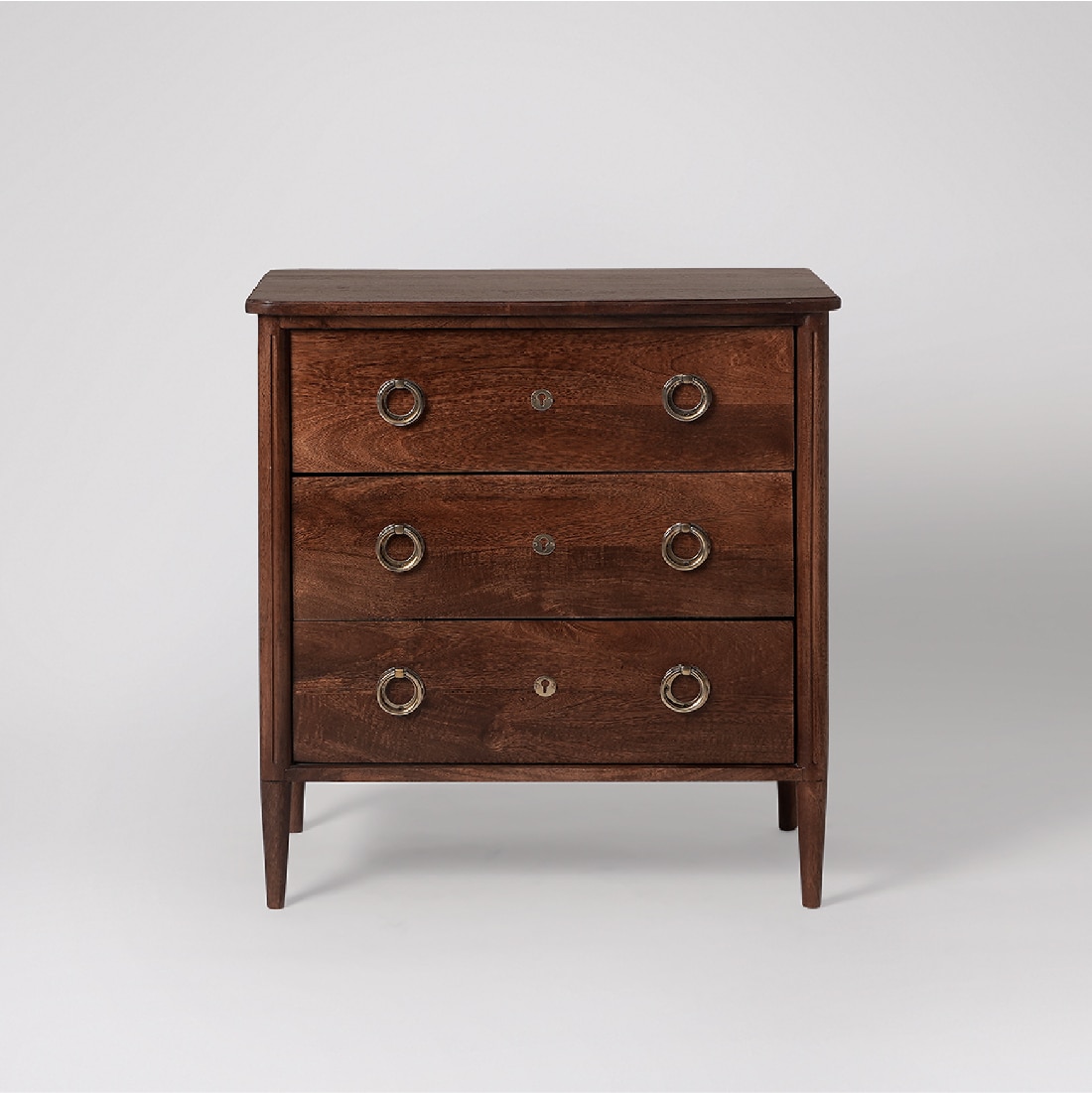 Reyna Solid Wood Three Drawer Chest in Brown Colour - Orange Tree