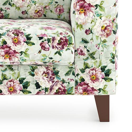 Verona Luxe 3 Seater Fabric Sofa in Clara Velvet Colour