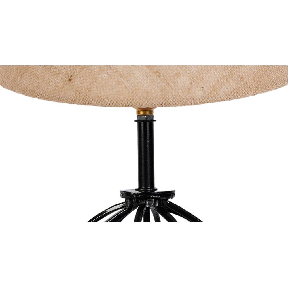 Lia Beige Jute Table lamp with Iron Base