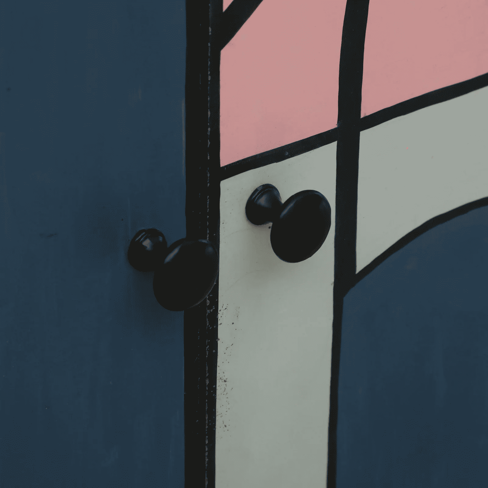 Tulisa Mango Wood Hand Painted Multicolor 4 Door Cabinet In Natural Finish