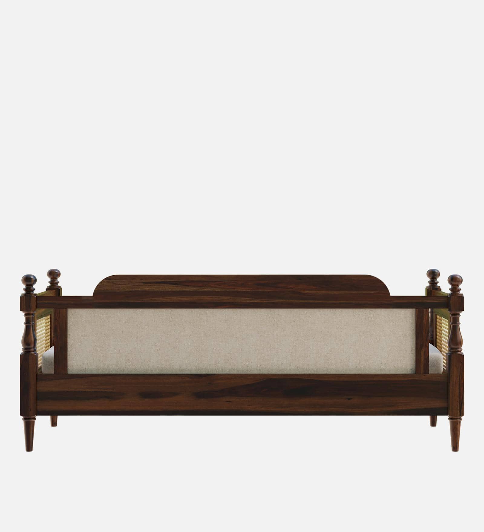 Rattan Solid Wood 3 Seater Sofa in Provincial Teak Finish