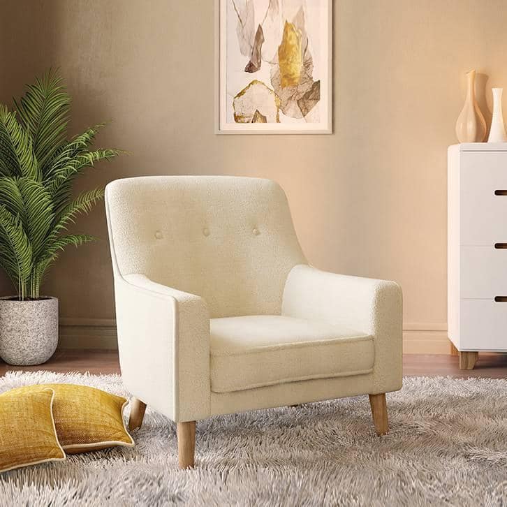 Hagen Lounge Chair in Boucle Himalaya Colour