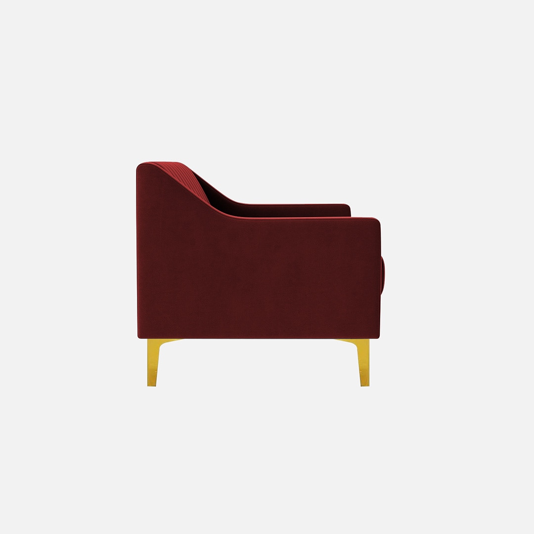 Fame Velvet 2 Seater Sofa in Maroon Colour