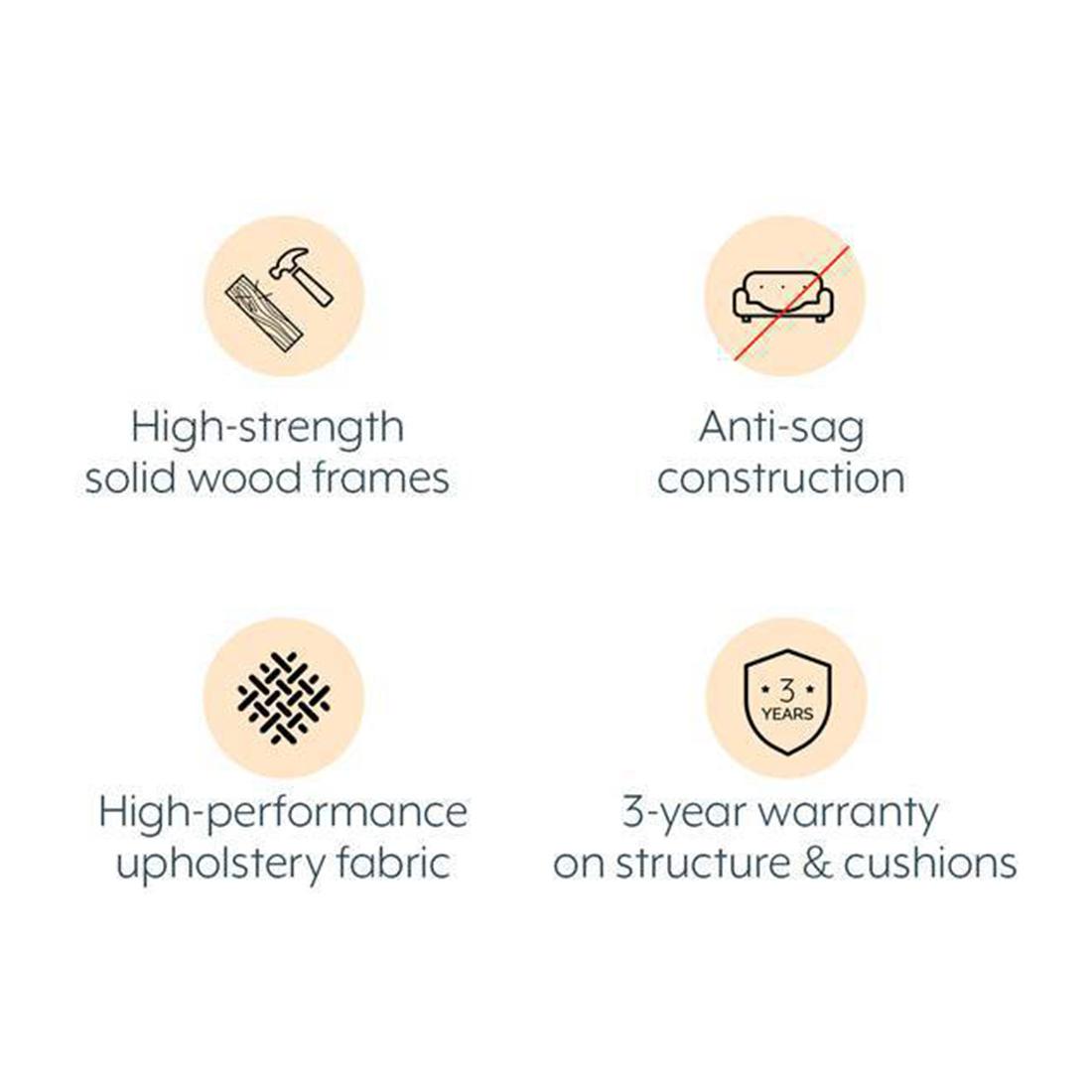 Apollo 3 Seater Fabric Sofa in Salsa Red Colour