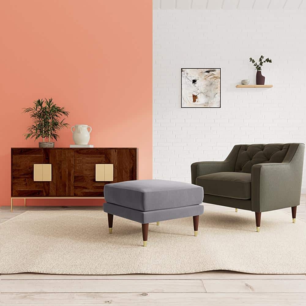 Pritchar Ottoman Color in Dark Grey