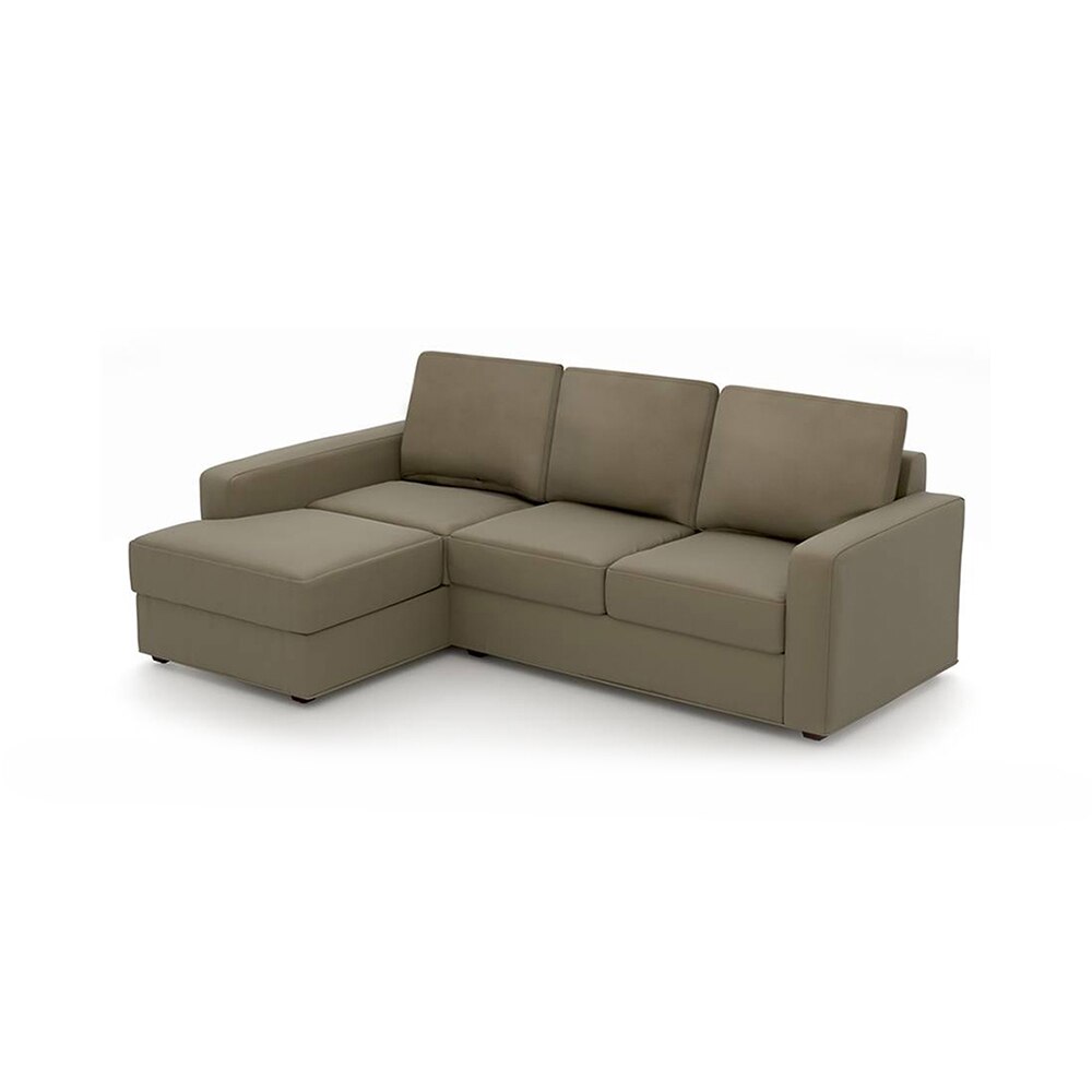 Apollo Compact Sofa (Colour : Cappucino, Cushion : Hard, Seating Capacity : Left Aligned 2 Seater + Left Aligned Chaise)