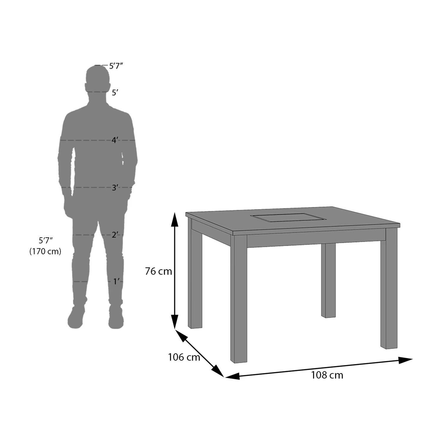 Brighton Square 4 Seater Dining Table With Fabio Dining Chair Set