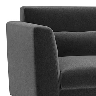 Lewis Sofa (Colour : Pebble Grey, Cushion : Soft, Seater : 3+1+1)