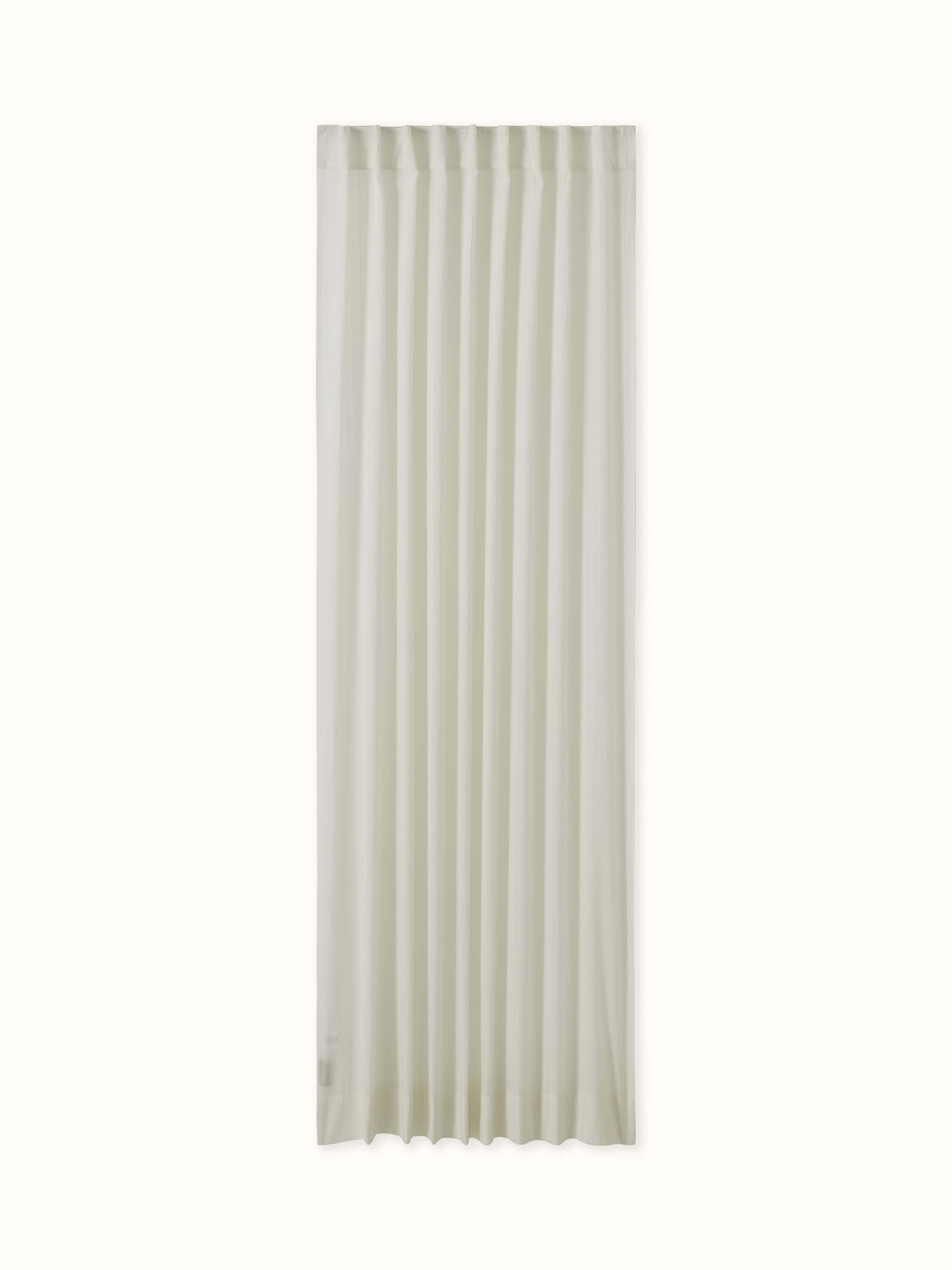 Kapasa Off-white Stripe Handloom Cotton Curtain (7 Ft)