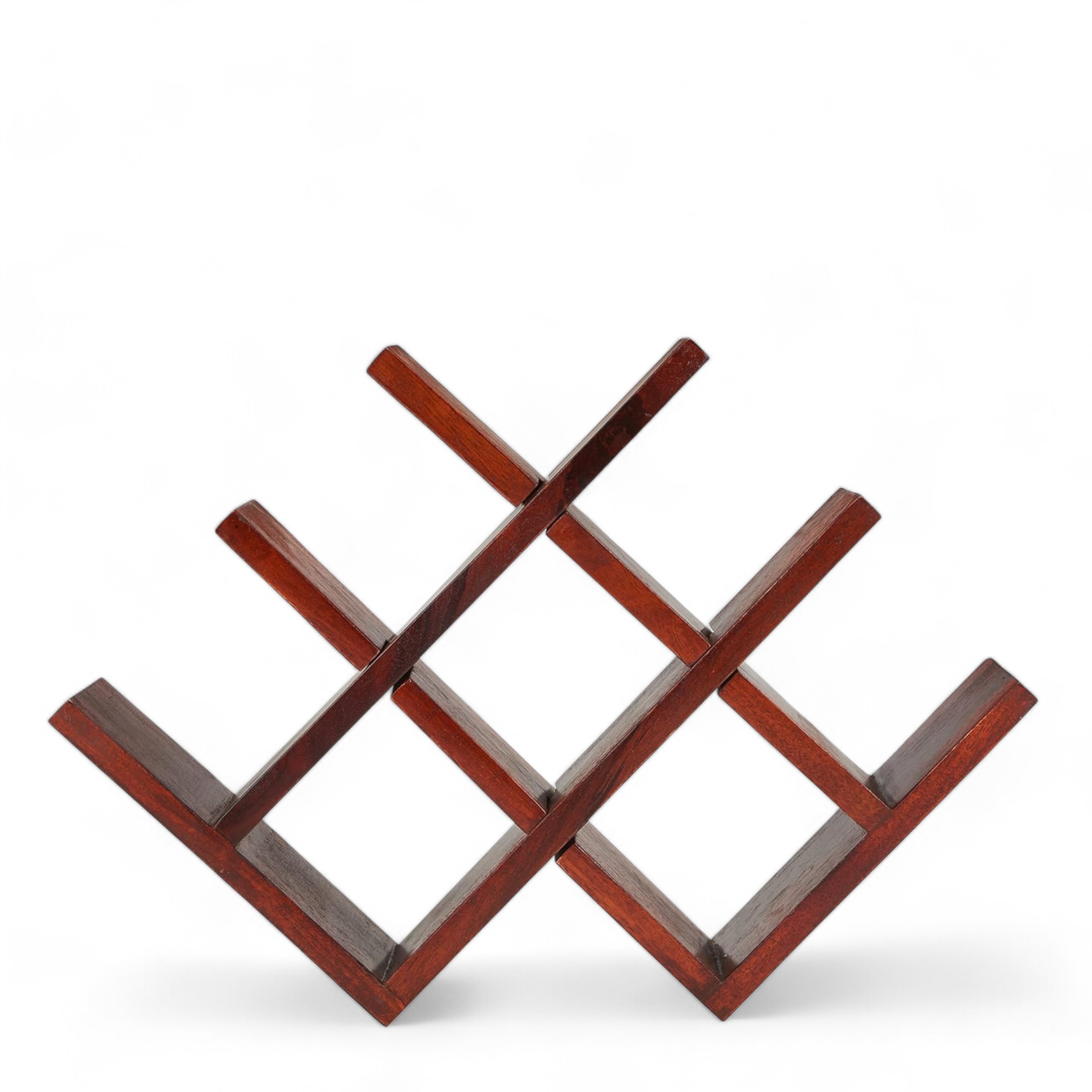 Ikiriya Sheesham Wood Accent Wine Rack in Honey Finish