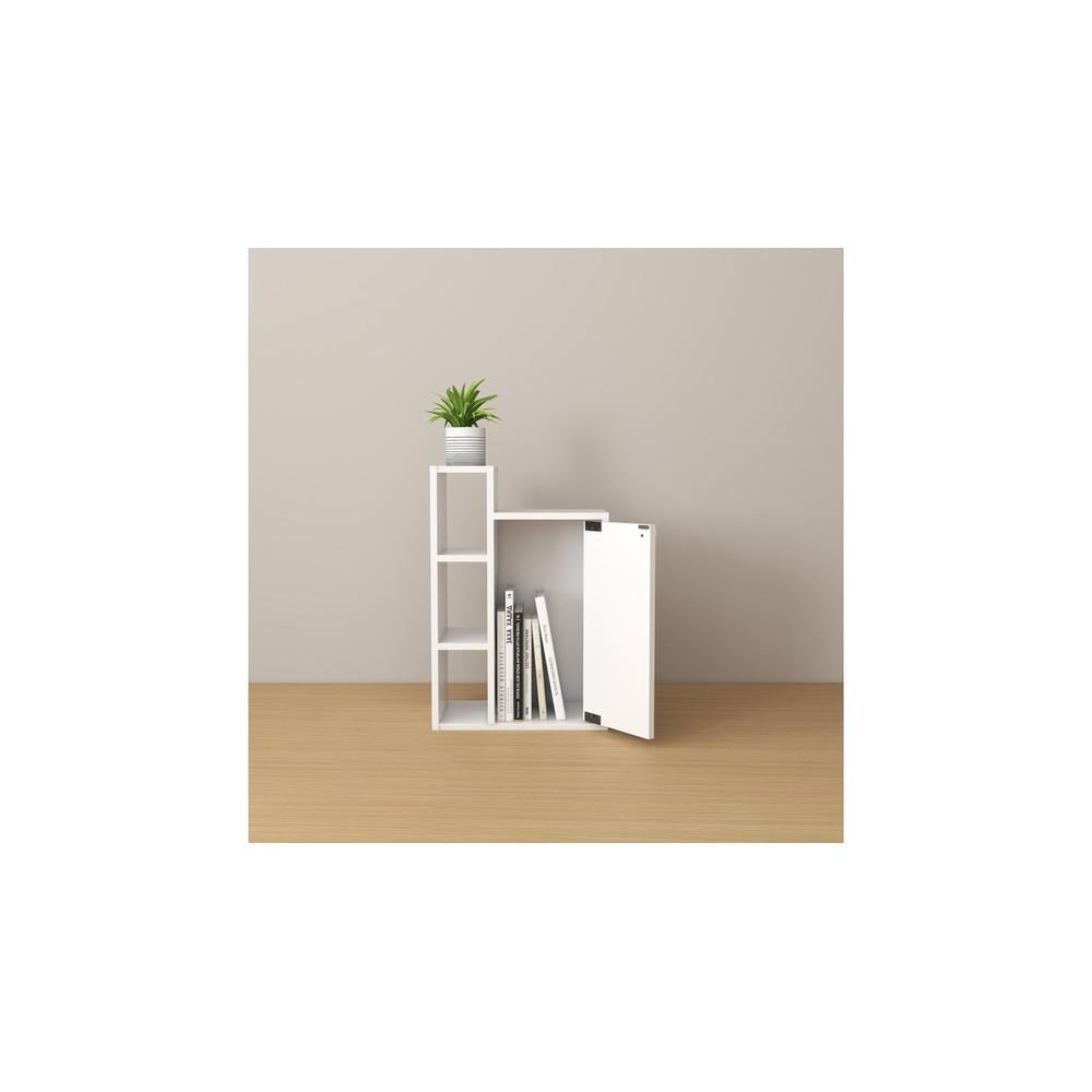 Kairi Engineered Wood Bedside Table in White Finish