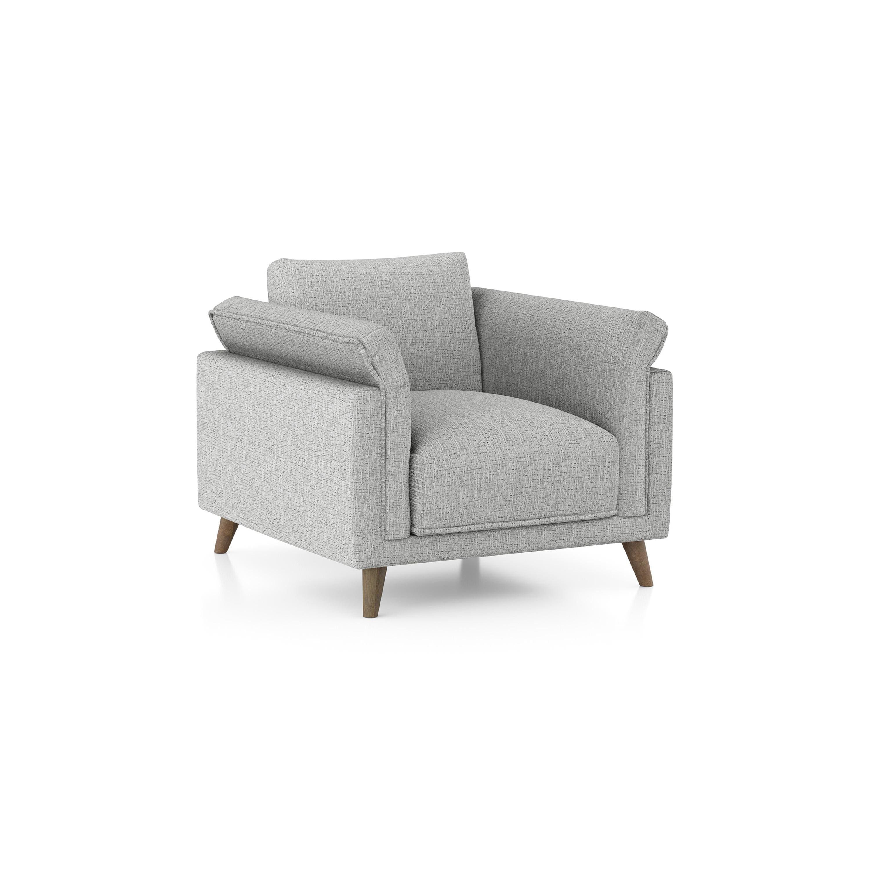 Diana 1 Seater Fabric Sofa In Grey Colour