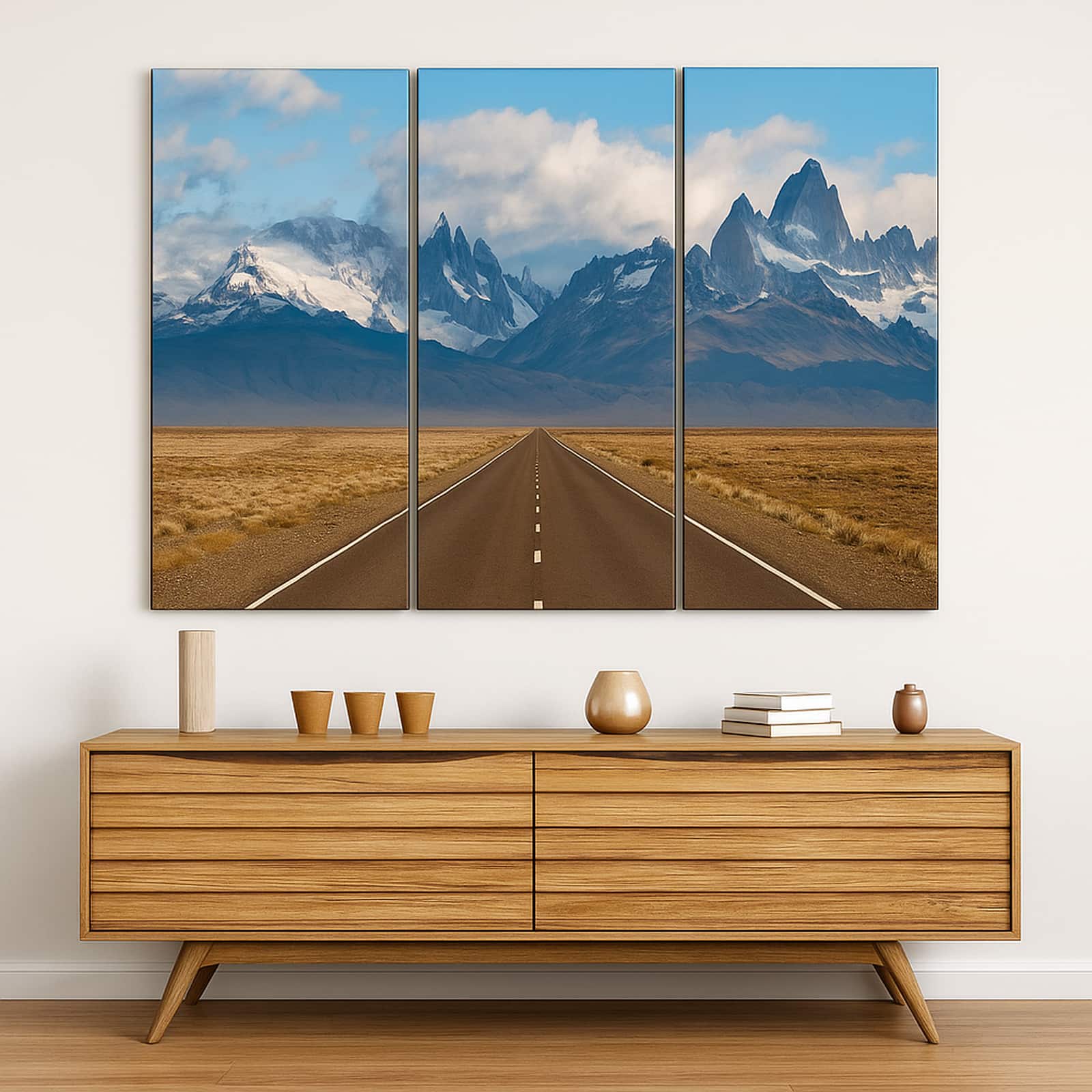 Truss Brown Blue Pieces Canvas Wall Prints Canvas Wall Prints Set of 3 Multicolor Matte