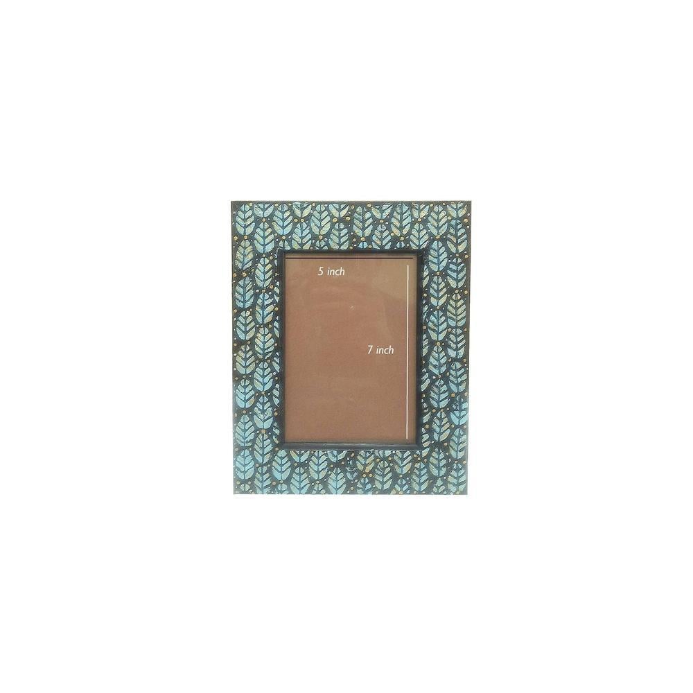 Blue marble dust work art hand work Photo Frame