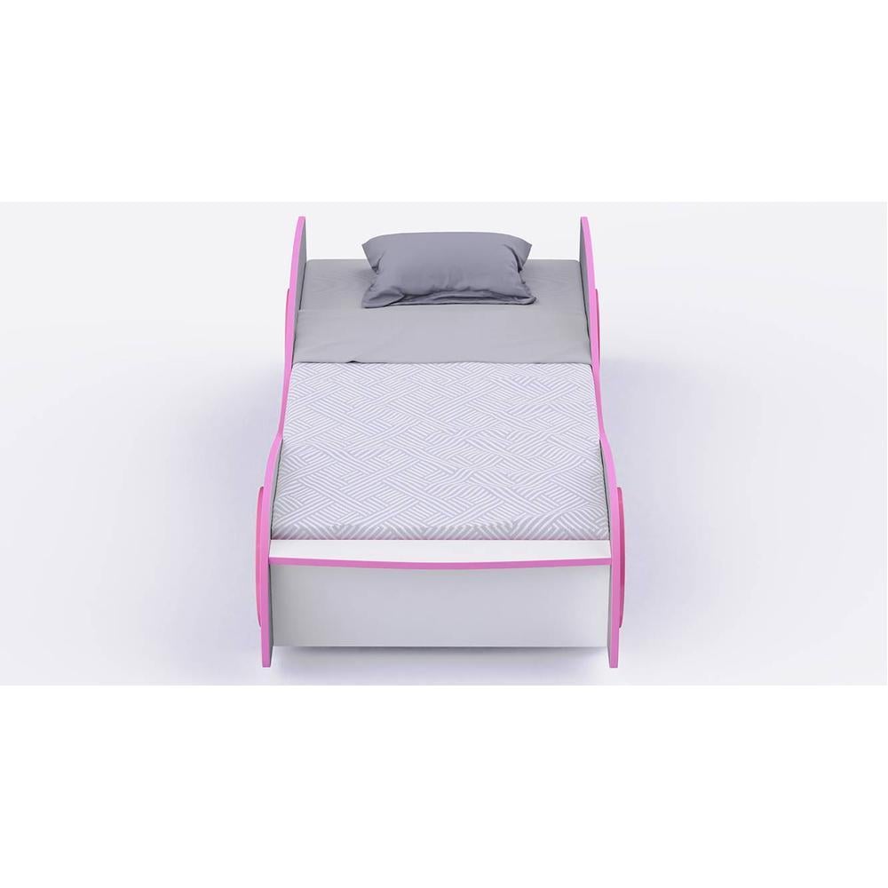 Jelly Engineered Wood Open Storage Bed in White Colour
