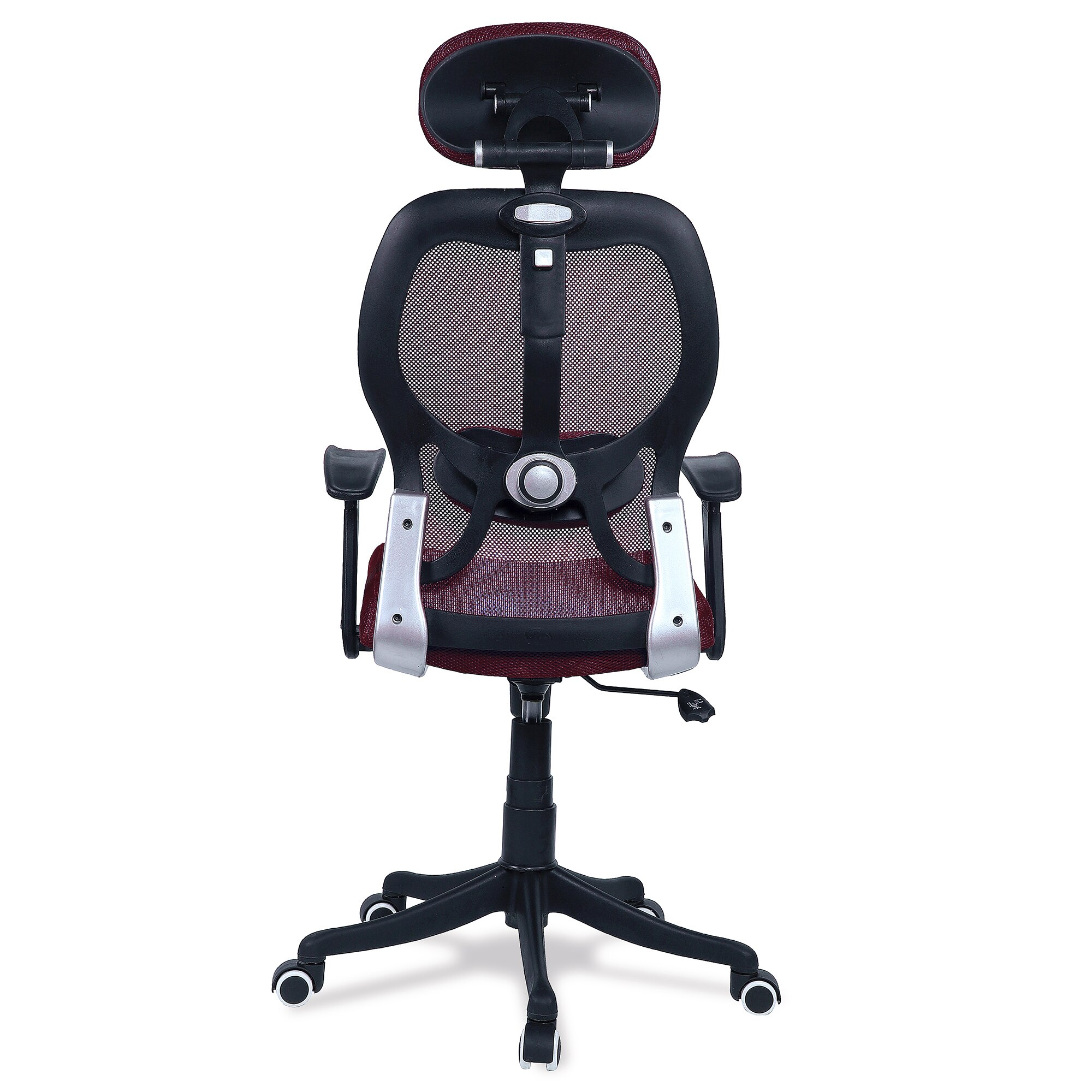 Reaii Mid Back Ergonomic Chair in Maroon Colour