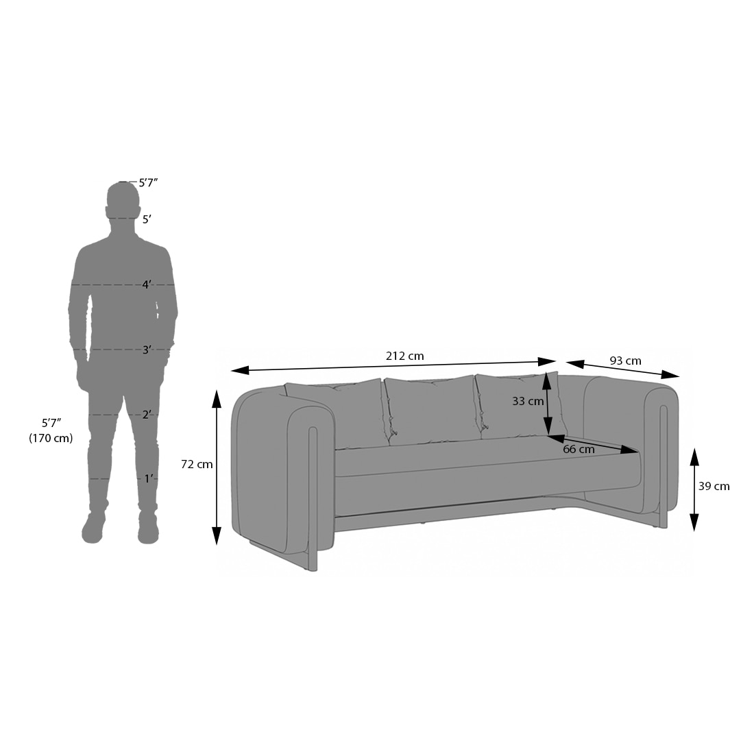 Reno Three Seater Fabric Sofa in Deep Olive Velvet