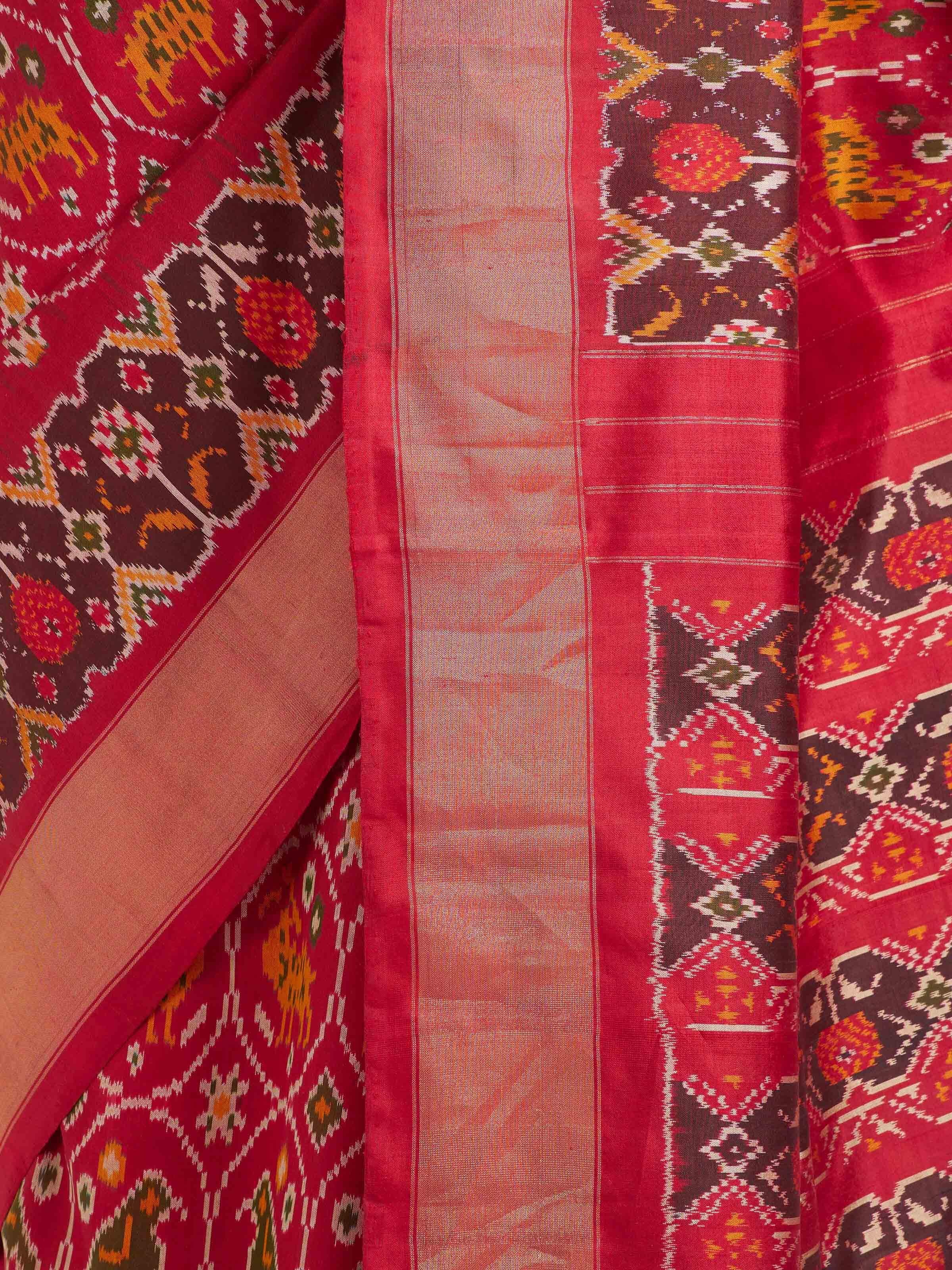 Mulberry Silk Pochampally Ikat Handloom Saree